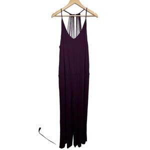 Lascana for Venus Maroon Cami Strappy Back Pantsuit Jumpsuit